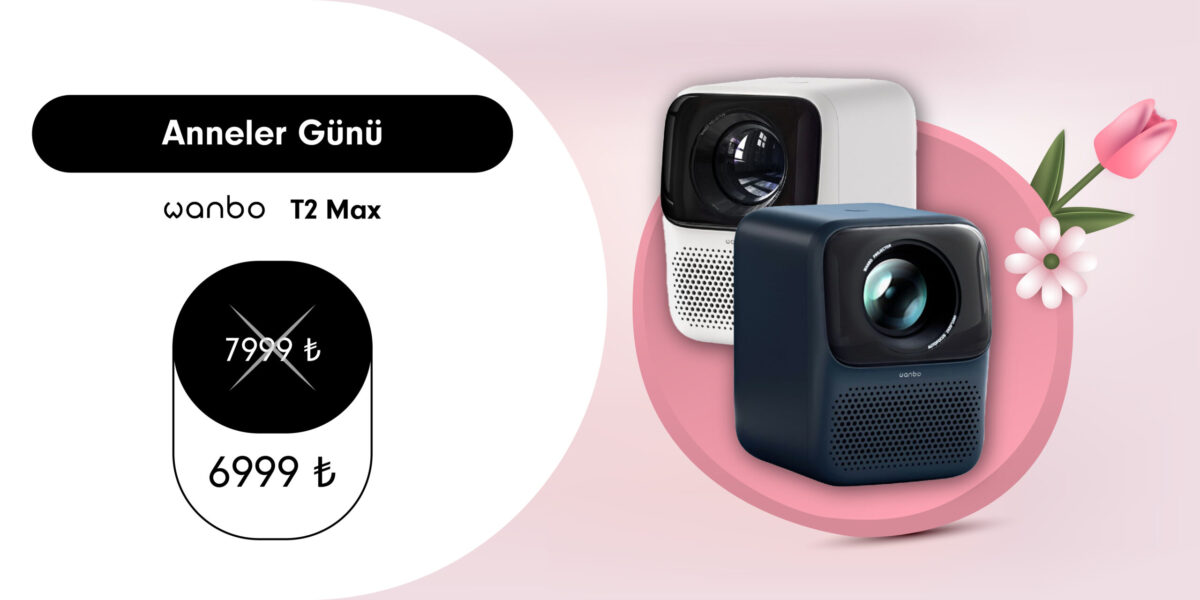 10Noo Digital Wanbo T2 Max Projeksiyon Cihazı Anneler Günü Kampanyası İndirimli Fiyat